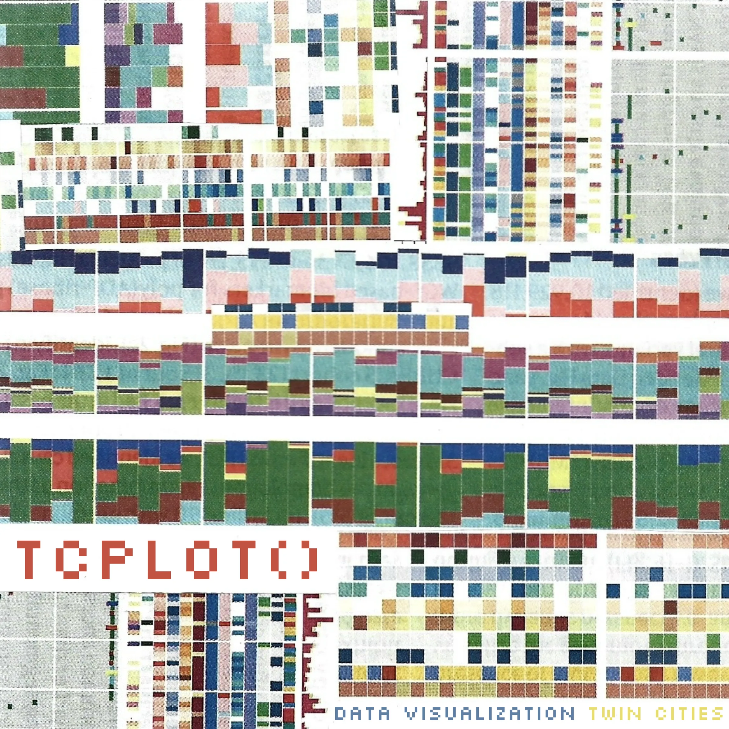 tcplot data visualization twin cities — colorful mosaic collage of rectangular chart elements